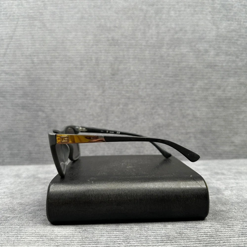 Guess Mens Rectangular Sunglasses Matte Gray Blue Mirrored Lens GU6952